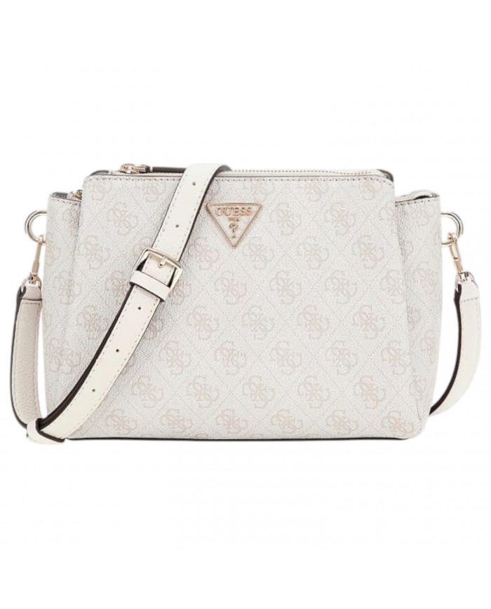 Tracolla Donna Guess Noelle 4G Logo Leather Bone