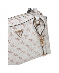 Borsa A Mano Donna Guess Eco Erica Con Tracolla 4G Logo Leather Cream
