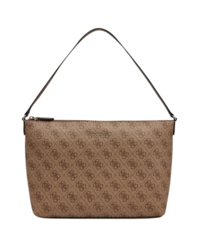 Shopper Donna Guess Brenton Con Pochette 4G Logo Leather Latte