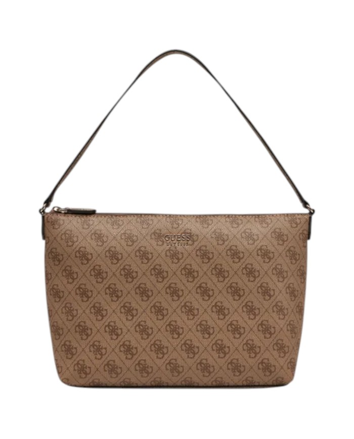 Shopper Donna Guess Brenton Con Pochette 4G Logo Leather Latte