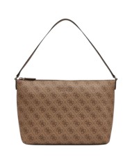 Shopper Donna Guess Brenton Con Pochette 4G Logo Leather Latte