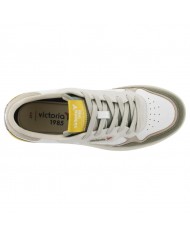 Sneakers Uomo Victoria Patch Logo Leather Kaki Multicolor