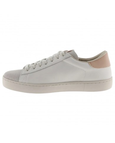 Sneakers Donna Victoria V Logo Leather White Cuarzo