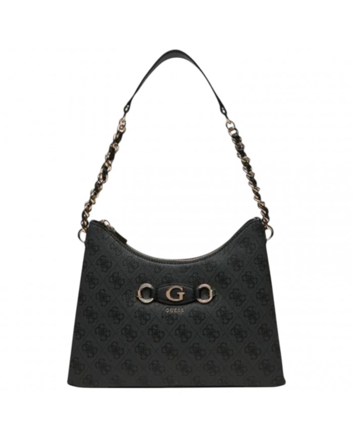 Shoulder Bag Donna Guess Izzy 4G Logo Leather Coal