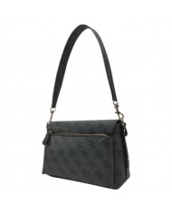 Tracolla Donna Guess Brenton Line Logo Leather Coal