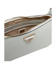 Shoulder Bag Donna Guess Eco Jazlynn Saffiano Leather White