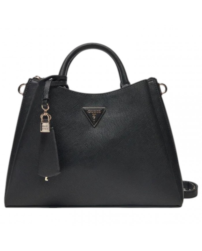 Shoulder Bag Donna Guess Eco Jazlynn Saffiano Leather Black