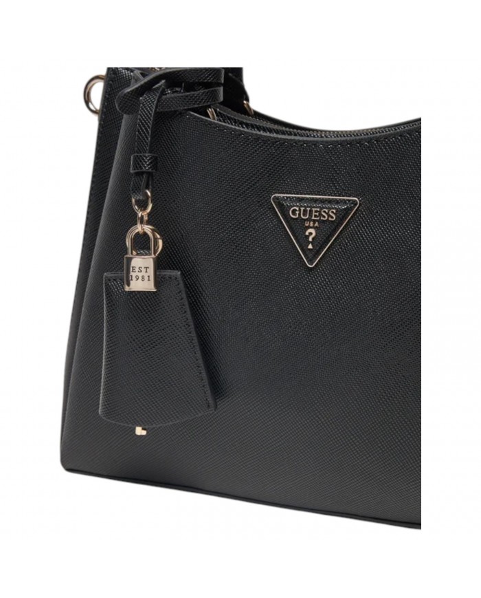 Shoulder Bag Donna Guess Eco Jazlynn Saffiano Leather Black