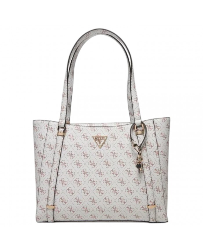 Shopper Donna Guess Eco Erica 4G Logo Leather Cream