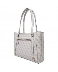 Shopper Donna Guess Eco Erica 4G Logo Leather Cream