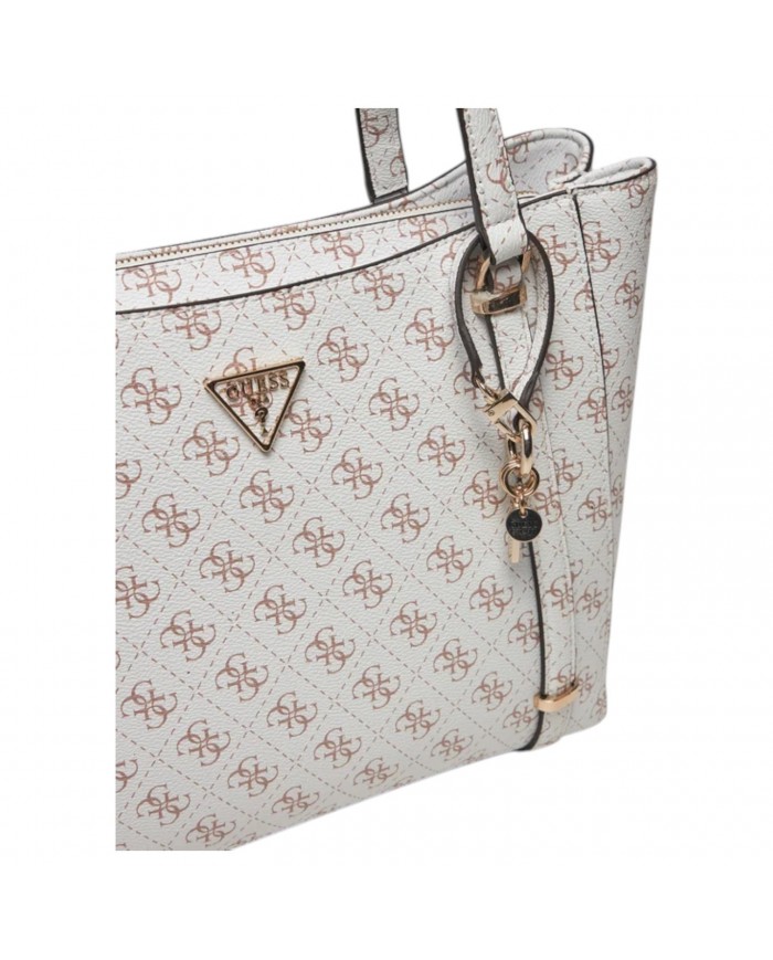 Shopper Donna Guess Eco Erica 4G Logo Leather Cream