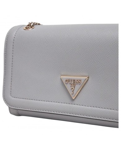 Tracolla Guess Donna Noelle Triangle Logo Saffiano Leather Lavender Grey
