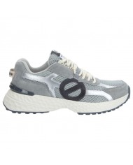 Sneaker Uomo No Name Carter Logo Mesh Suede Light Grey
