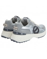 Sneaker Uomo No Name Carter Logo Mesh Suede Light Grey