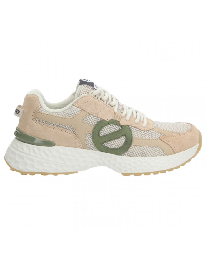 Sneaker Uomo No Name Carter Logo Mesh Suede Sand Tea