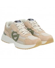 Sneaker Uomo No Name Carter Logo Mesh Suede Sand Tea