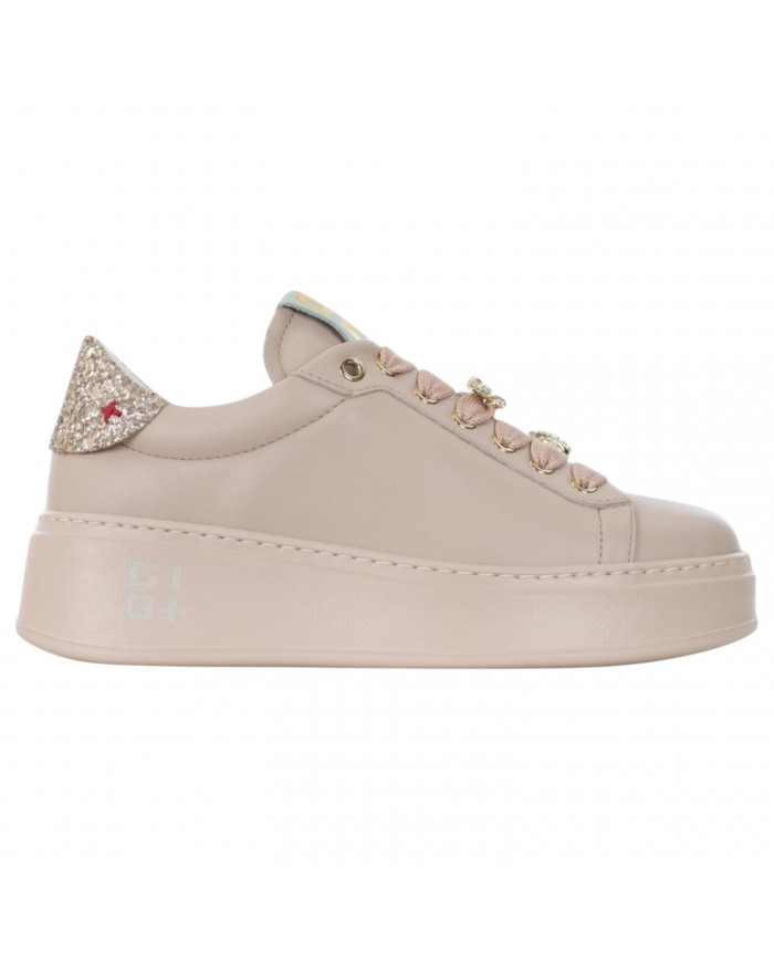 Sneaker Donna Gio+ Charms Pia Leather Pink Rose