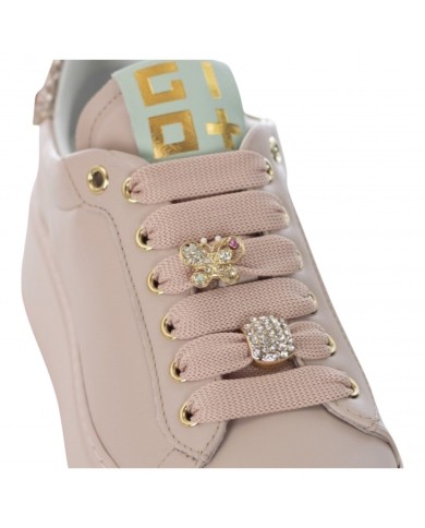 Sneaker Donna Gio+ Charms Pia Leather Pink Rose