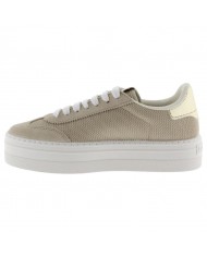 Sneakers Donna Victoria Platform V Logo Mesh Suede Platino