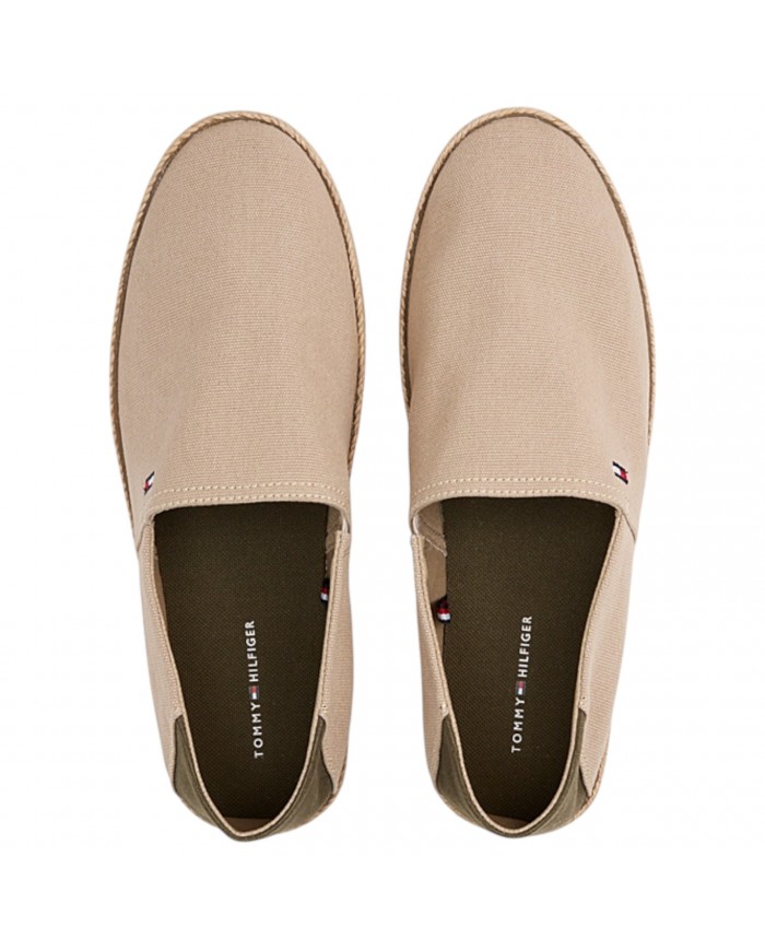 Espadrillas Uomo Tommy Hilfiger Slip On Cotone Beige