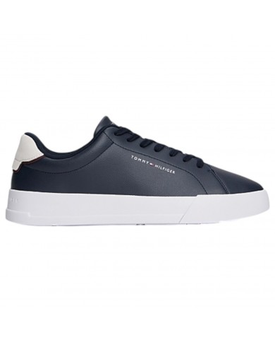 Sneakers Uomo Tommy Hilfiger Th Court Line Logo Leather Navy Desert Sky