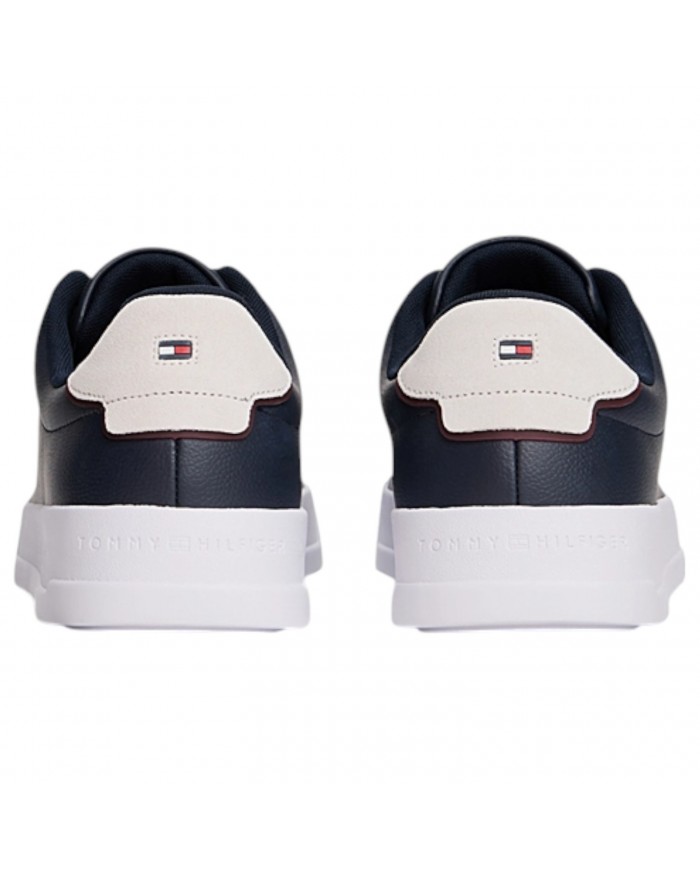 Sneakers Uomo Tommy Hilfiger Th Court Line Logo Leather Navy Desert Sky