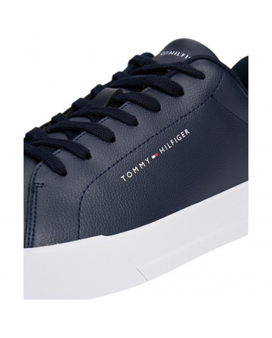 Sneakers Uomo Tommy Hilfiger Th Court Line Logo Leather Navy Desert Sky