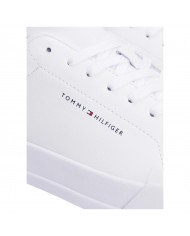 Sneakers Uomo Tommy Hilfiger Th Court Line Logo Leather White Desert Sky