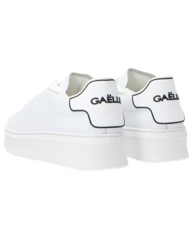 Sneakers Donna Gaelle Platform Patch Logo Leather White