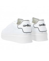 Sneakers Donna Gaelle Platform Patch Logo Leather White