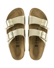 Sandalo Donna Unisex Birkenstock Arizona Birko-Flor Doppia Fascia Gold