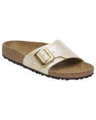 Sandalo Donna Birkenstock Catalina Cushion Buckle Birko Flor Graceful Pearl White