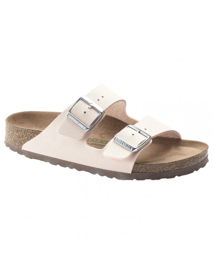 Sandalo Donna Birkenstock Arizona Vegan Birko-Flor Nubuck Light Rose