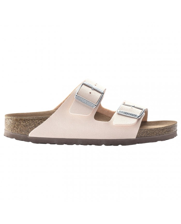 Sandalo Donna Birkenstock Arizona Vegan Birko-Flor Nubuck Light Rose