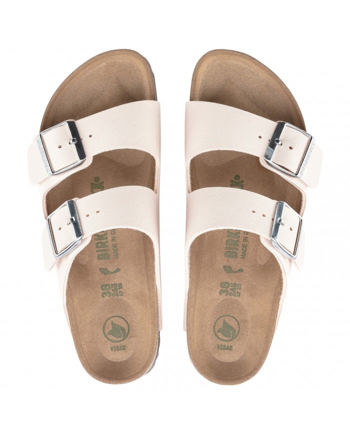 Sandalo Donna Birkenstock Arizona Vegan Birko-Flor Nubuck Light Rose