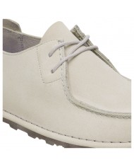 Mocassino Uomo Birkenstock Unisex Donna Utti Lace Pelle scamosciata Antique White