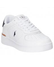 Sneaker Uomo Ralph Lauren Masters Court Leather White Blue