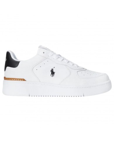 Sneaker Uomo Ralph Lauren Masters Court Leather White Blue