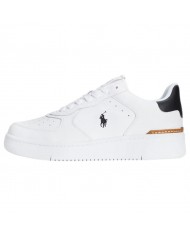 Sneaker Uomo Ralph Lauren Masters Court Leather White Blue