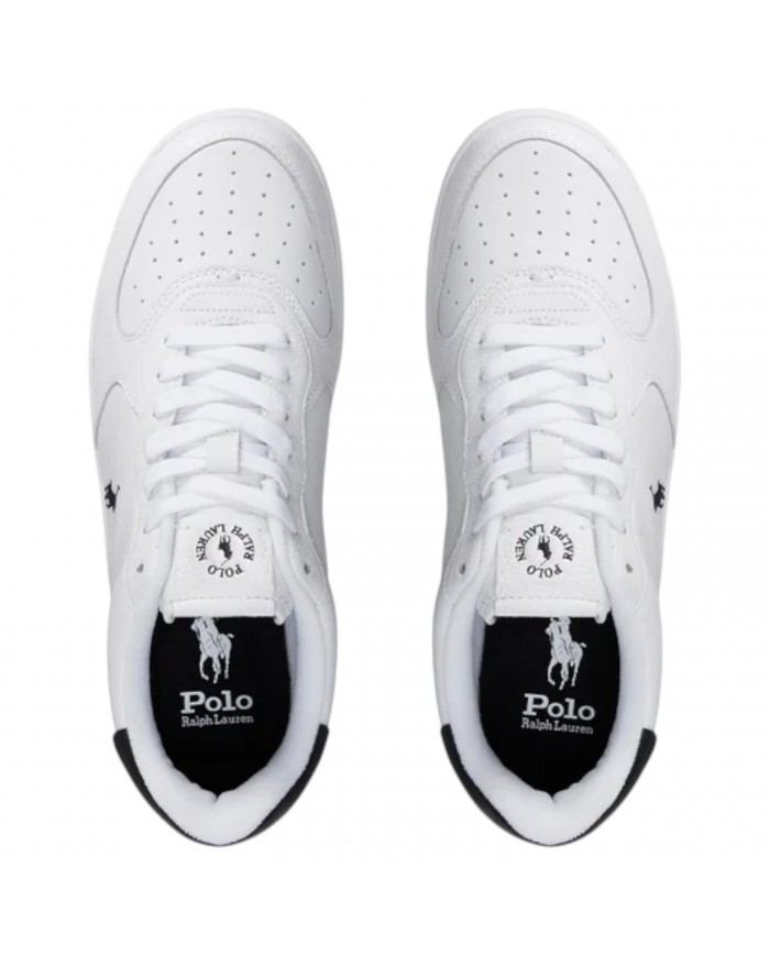 Sneaker Uomo Ralph Lauren Masters Court Leather White Blue