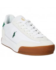Sneaker Uomo Ralph Lauren Hester Pp Mesh Suede White Green