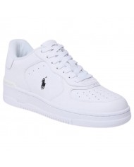 Sneaker Uomo Ralph Lauren Hester Pp Mesh Suede White Navy