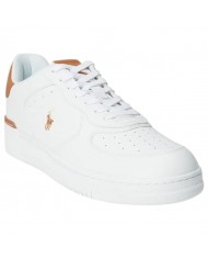Sneaker Uomo Ralph Lauren Masters Court Leather White Tan