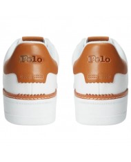 Sneaker Uomo Ralph Lauren Masters Court Leather White Tan