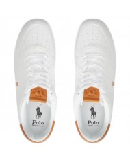 Sneaker Uomo Ralph Lauren Masters Court Leather White Tan