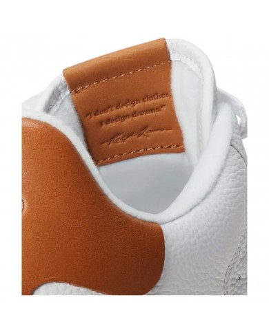 Sneaker Uomo Ralph Lauren Masters Court Leather White Tan