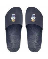 Ciabatta Uomo Ralph Lauren Polo Bear Logo Polo Slide in Eva Navy