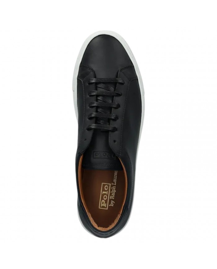 Sneaker Uomo Polo By Ralph Lauren Jermain Lux Leather Black