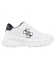 Sneaker Donna Guess Runner Luckei 4G Logo Leather White