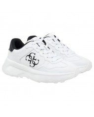 Sneaker Donna Guess Runner Luckei 4G Logo Leather White